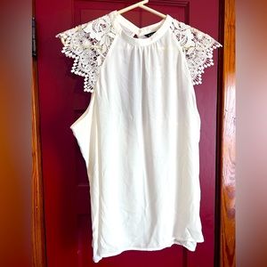 New (with tag) white lace, size XL top from Express.